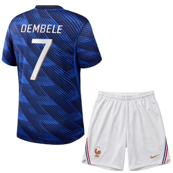 Dječji Francuska Ousmane Dembélé 7 Domaći Dres i šorc Svjetsko Prvenstvo 2026