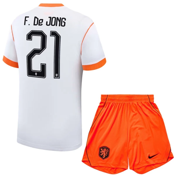 Dječji Nizozemska Frenkie de Jong 21 Gostujući Dres i šorc Svjetsko Prvenstvo 2026