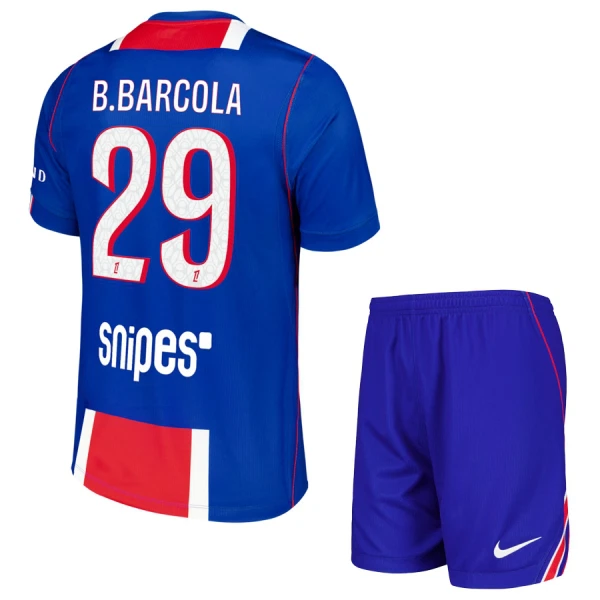 Dječji Paris Saint-Germain Bradley Barcola 29 Domaći Dres i šorc 2026/27 Dječji Paris Saint-Germain Bradley Barcola 29 Domaći Dres i šorc 2026/27