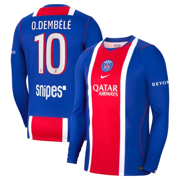 Paris Saint-Germain Ousmane Dembélé 10 Domaći Dres 2026/27 - Dugi rukavi Paris Saint-Germain Ousmane Dembélé 10 Domaći Dres 2026/27 - Dugi rukavi