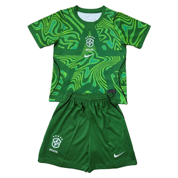 Dječji Brazil Domaći Golman Dres i šorc Svjetsko Prvenstvo 2026 Zelena Dječji Brazil Domaći Golman Dres i šorc Svjetsko Prvenstvo 2026 Zelena