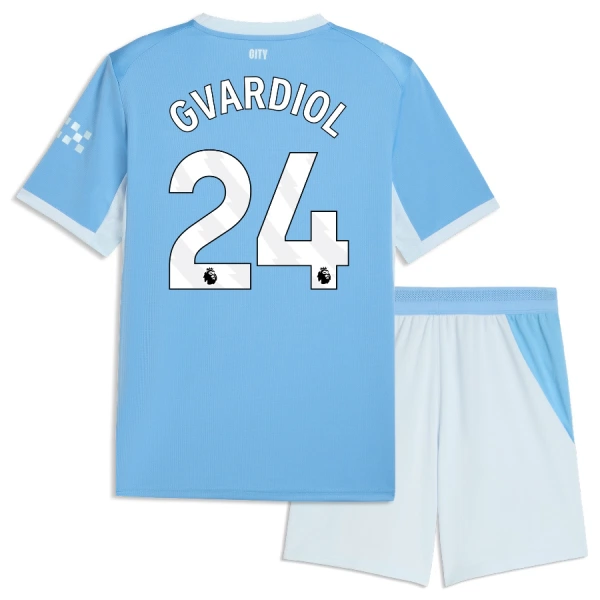 Dječji Manchester City Josko Gvardiol 24 Domaći Dres i šorc 2026/27 Dječji Manchester City Josko Gvardiol 24 Domaći Dres i šorc 2026/27