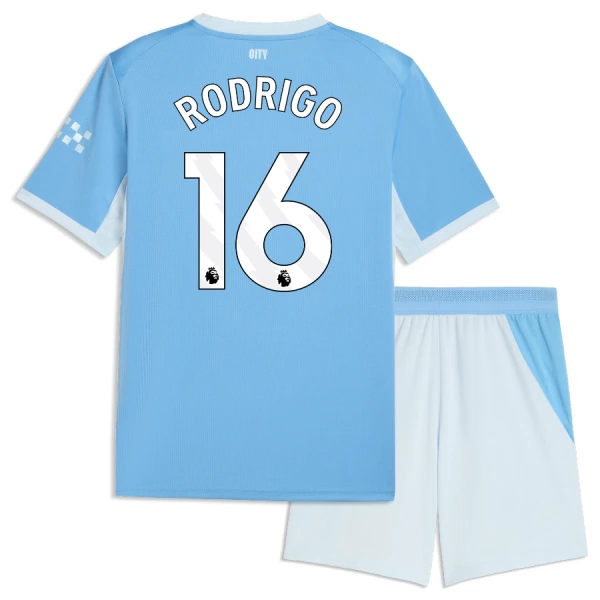 Dječji Manchester City Rodrigo 16 Domaći Dres i šorc 2026/27 Dječji Manchester City Rodrigo 16 Domaći Dres i šorc 2026/27