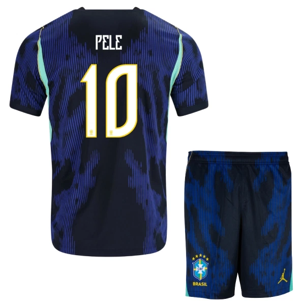 Dječji Brazil Pele 10 Gostujući Dres i šorc Svjetsko Prvenstvo 2026 Dječji Brazil Pele 10 Gostujući Dres i šorc Svjetsko Prvenstvo 2026