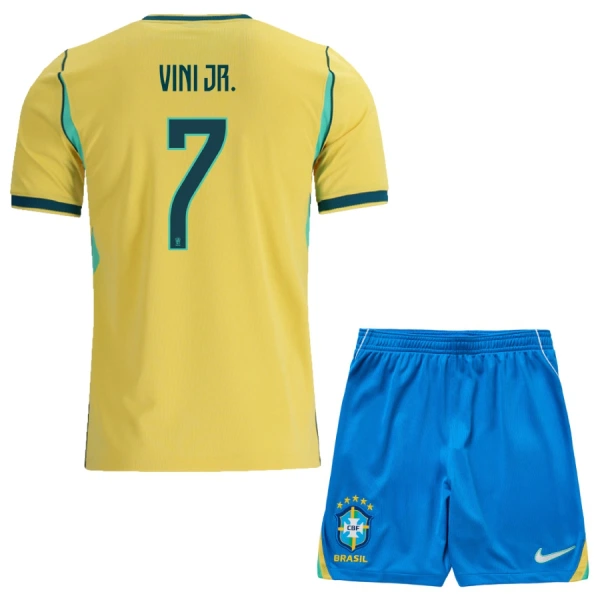 Dječji Brazil Vinicius Junior 7 Domaći Dres i šorc Svjetsko Prvenstvo 2026 Dječji Brazil Vinicius Junior 7 Domaći Dres i šorc Svjetsko Prvenstvo 2026