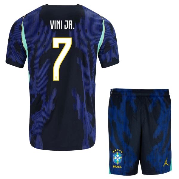 Dječji Brazil Vinicius Junior 7 Gostujući Dres i šorc Svjetsko Prvenstvo 2026