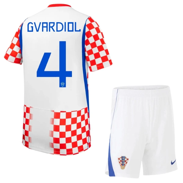 Dječji Hrvatska Josko Gvardiol 4 Domaći Dres i šorc Svjetsko Prvenstvo 2026 Dječji Hrvatska Josko Gvardiol 4 Domaći Dres i šorc Svjetsko Prvenstvo 2026