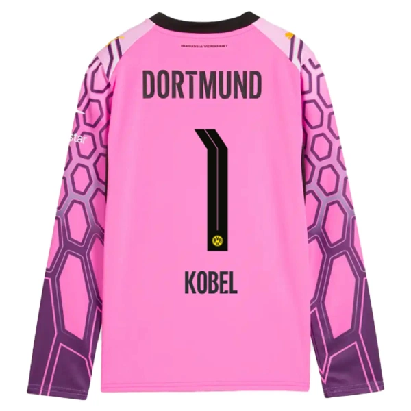 Borussia Dortmund Gregor Kobel 1 Gostujući Golman Dres 2026/27 Roza - Dugi rukavi Borussia Dortmund Gregor Kobel 1 Gostujući Golman Dres 2026/27 Roza - Dugi rukavi
