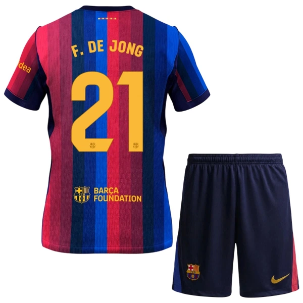 Dječji FC Barcelona Frenkie de Jong 21 Domaći Dres i šorc 2026/27 Dječji FC Barcelona Frenkie de Jong 21 Domaći Dres i šorc 2026/27