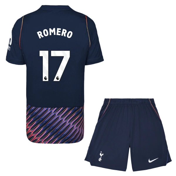 Dječji Tottenham Hotspur Cristian Romero 17 Gostujući Dres i šorc 2026/27 Dječji Tottenham Hotspur Cristian Romero 17 Gostujući Dres i šorc 2026/27