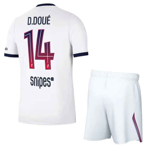 Dječji Paris Saint-Germain Désiré Doué 14 Gostujući Dres i šorc 2026/27 Dječji Paris Saint-Germain Désiré Doué 14 Gostujući Dres i šorc 2026/27