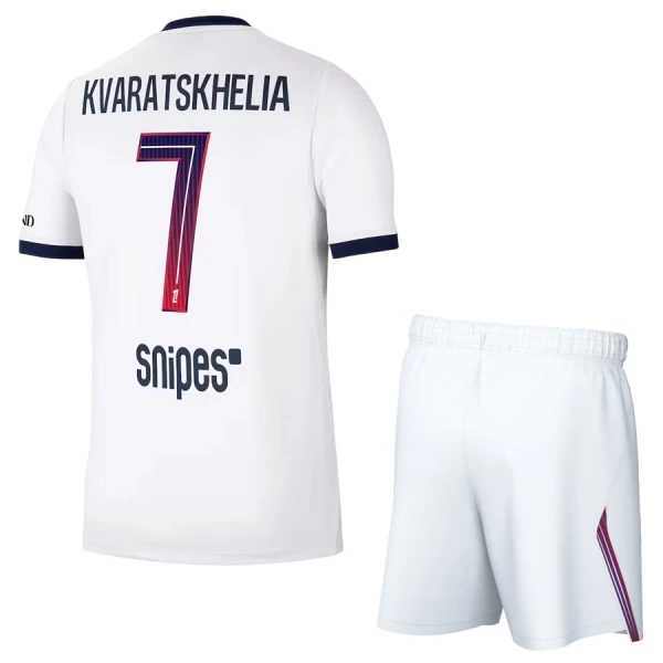 Dječji Paris Saint-Germain Khvicha Kvaratskhelia 7 Gostujući Dres i šorc 2026/27 Dječji Paris Saint-Germain Khvicha Kvaratskhelia 7 Gostujući Dres i šorc 2026/27