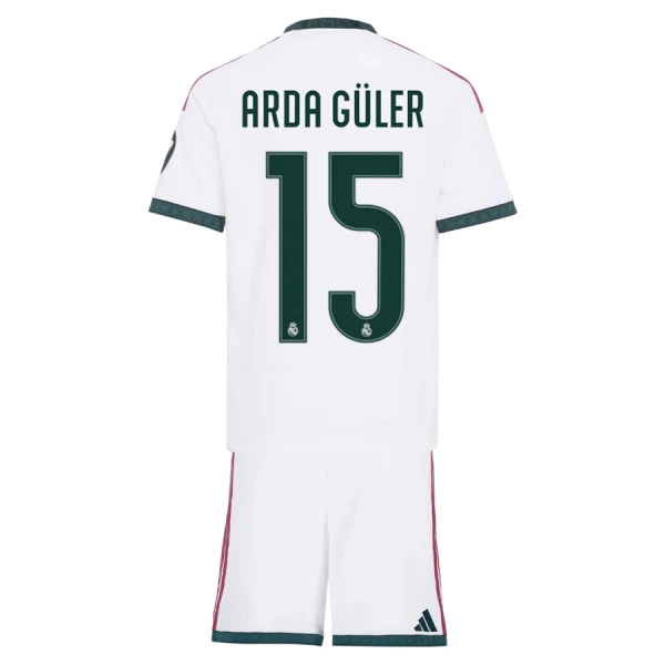 Dječji Real Madrid Arda Guler 15 Domaći Dres i šorc 2026/27 Dječji Real Madrid Arda Guler 15 Domaći Dres i šorc 2026/27