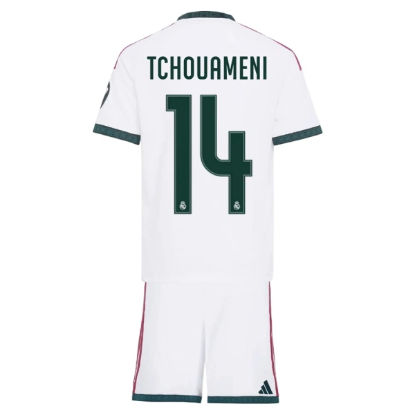 Dječji Real Madrid Aurélien Tchouaméni 14 Domaći Dres i šorc 2026/27 Dječji Real Madrid Aurélien Tchouaméni 14 Domaći Dres i šorc 2026/27