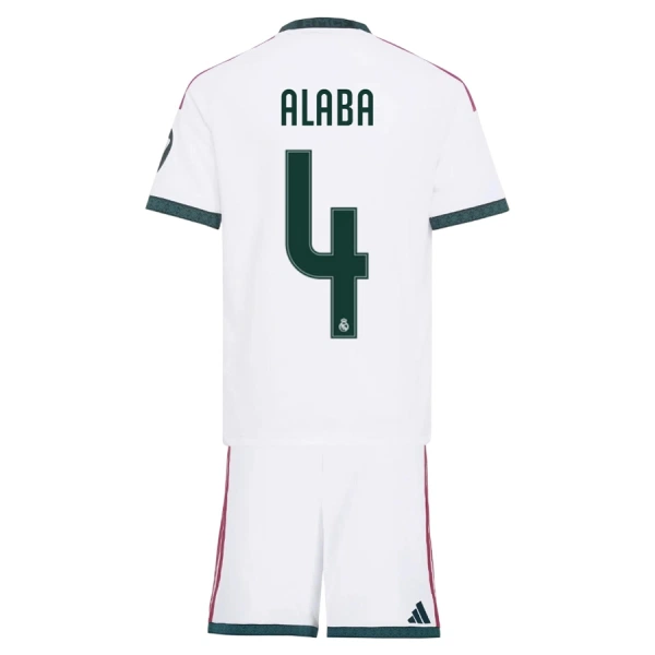 Dječji Real Madrid David Alaba 4 Domaći Dres i šorc 2026/27 Dječji Real Madrid David Alaba 4 Domaći Dres i šorc 2026/27