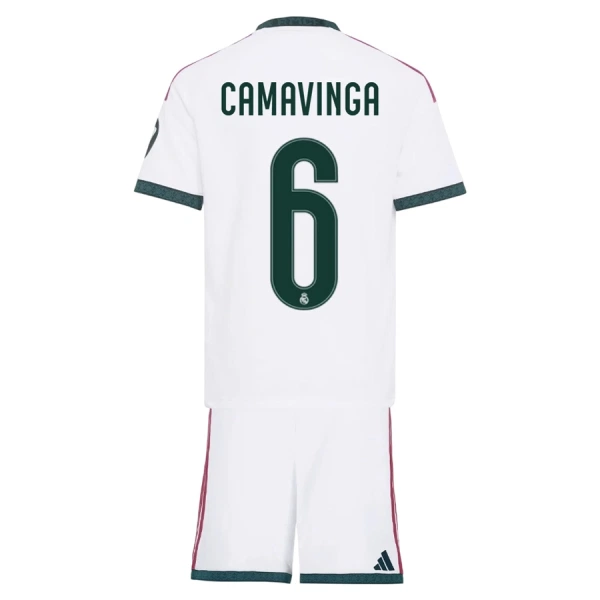 Dječji Real Madrid Eduardo Camavinga 6 Domaći Dres i šorc 2026/27 Dječji Real Madrid Eduardo Camavinga 6 Domaći Dres i šorc 2026/27