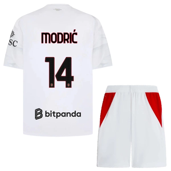 Dječji AC Milan Luka Modrić 14 Gostujući Dres i šorc 2026/27 Dječji AC Milan Luka Modrić 14 Gostujući Dres i šorc 2026/27