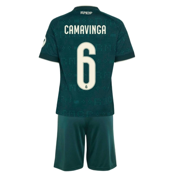 Dječji Real Madrid Eduardo Camavinga 6 Gostujući Dres i šorc 2026/27 Dječji Real Madrid Eduardo Camavinga 6 Gostujući Dres i šorc 2026/27