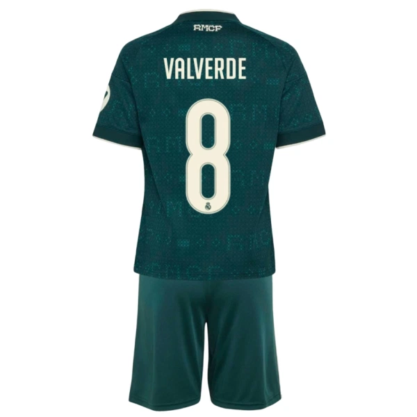 Dječji Real Madrid Federico Valverde 8 Gostujući Dres i šorc 2026/27 Dječji Real Madrid Federico Valverde 8 Gostujući Dres i šorc 2026/27