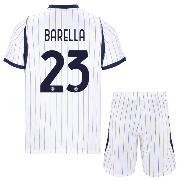 Dječji Inter Milan Nicolò Barella 23 Gostujući Dres i šorc 2026/27 Dječji Inter Milan Nicolò Barella 23 Gostujući Dres i šorc 2026/27