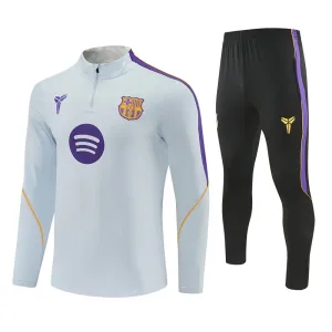 Barcelona Trening sweatshirt i hlače komplet Četvrtina Zip 2026/27 Bijela