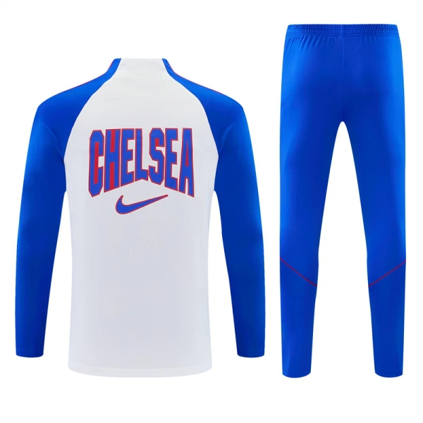 Chelsea Trening sweatshirt i hlače komplet Četvrtina Zip 2026/27 Bijela