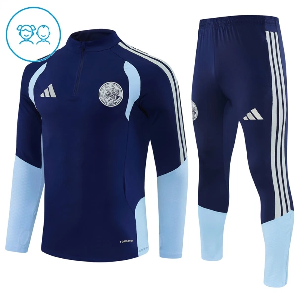 Dječji Ajax Trening sweatshirt i hlače komplet Četvrtina Zip 2026/27 Plava Dječji Ajax Trening sweatshirt i hlače komplet Četvrtina Zip 2026/27 Plava