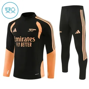 Dječji Arsenal Trening sweatshirt i hlače komplet Četvrtina Zip 2026/27 Crna