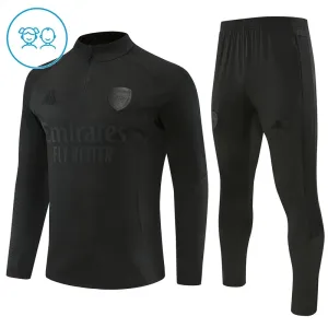 Dječji Arsenal Trening sweatshirt i hlače komplet Četvrtina Zip 2026/27 Crna