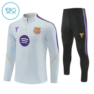 Dječji Barcelona Trening sweatshirt i hlače komplet Četvrtina Zip 2026/27 Bijela