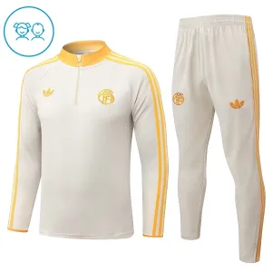 Dječji FC Bayern München Trening sweatshirt i hlače komplet Četvrtina Zip 2026/27 Bijela