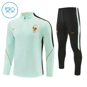 Dječji Francuska Trening sweatshirt i hlače komplet Četvrtina Zip 2026/27 Bijela