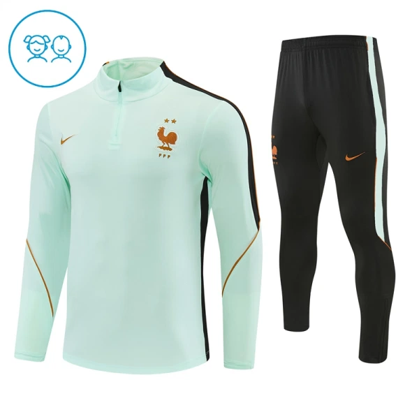 Dječji Francuska Trening sweatshirt i hlače komplet Četvrtina Zip 2026/27 Bijela