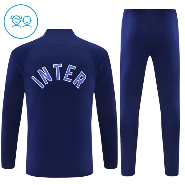Dječji Inter Milan Trening sweatshirt i hlače komplet Četvrtina Zip 2026/27 Plava