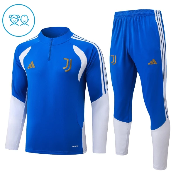 Dječji Juventus Trening sweatshirt i hlače komplet Četvrtina Zip 2026/27 Plava Dječji Juventus Trening sweatshirt i hlače komplet Četvrtina Zip 2026/27 Plava