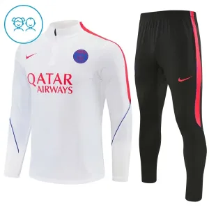Dječji Paris Saint-Germain Trening sweatshirt i hlače komplet Četvrtina Zip 2026/27 Bijela