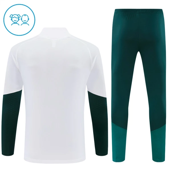 Dječji Real Madrid Trening sweatshirt i hlače komplet Četvrtina Zip 2026/27 Bijela
