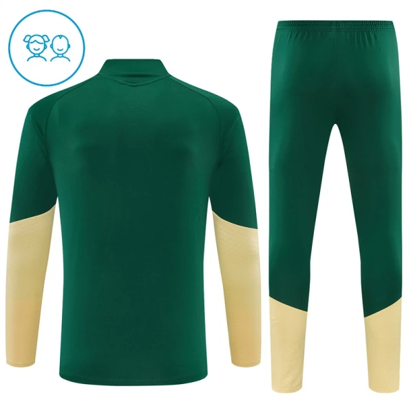 Dječji Real Madrid Trening sweatshirt i hlače komplet Četvrtina Zip 2026/27 Zelena