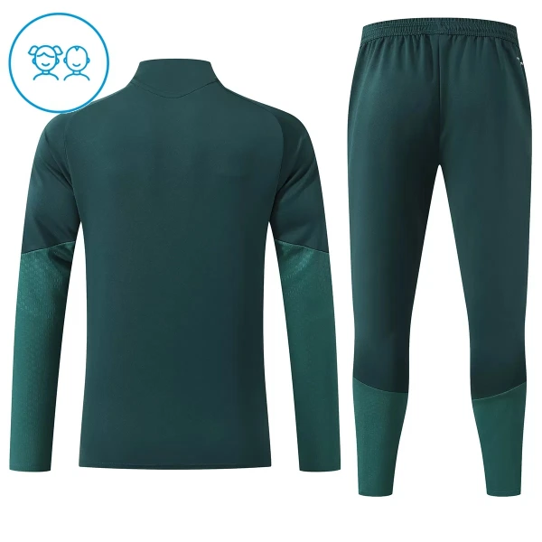 Dječji Real Madrid Trening sweatshirt i hlače komplet Četvrtina Zip 2026/27 Zelena
