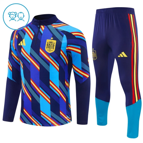Dječji Španjolska Trening sweatshirt i hlače komplet Četvrtina Zip 2026/27 Plava
