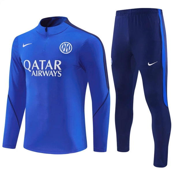 Inter Milan Trening sweatshirt i hlače komplet Četvrtina Zip 2026/27 Plava Inter Milan Trening sweatshirt i hlače komplet Četvrtina Zip 2026/27 Plava