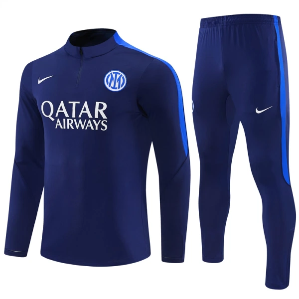 Inter Milan Trening sweatshirt i hlače komplet Četvrtina Zip 2026/27 Plava Inter Milan Trening sweatshirt i hlače komplet Četvrtina Zip 2026/27 Plava