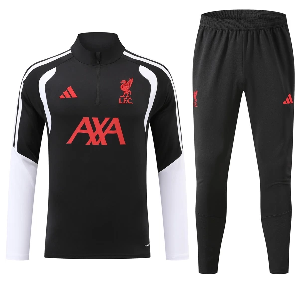 Liverpool Trening sweatshirt i hlače komplet Četvrtina Zip 2026/27 Crna Liverpool Trening sweatshirt i hlače komplet Četvrtina Zip 2026/27 Crna