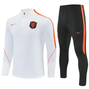 Nizozemska Trening sweatshirt i hlače komplet Četvrtina Zip 2026/27 Bijela
