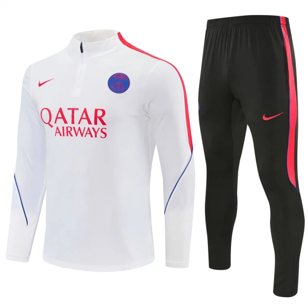Paris Saint-Germain Trening sweatshirt i hlače komplet Četvrtina Zip 2026/27 Bijela Paris Saint-Germain Trening sweatshirt i hlače komplet Četvrtina Zip 2026/27 Bijela