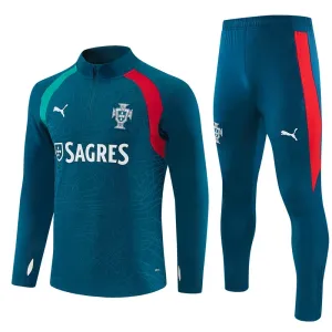 Portugal Trening sweatshirt i hlače komplet Četvrtina Zip 2026/27 Plava