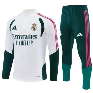 Real Madrid Trening sweatshirt i hlače komplet Četvrtina Zip 2026/27 Bijela