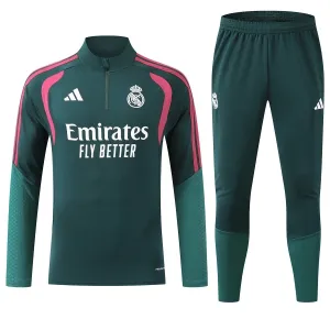 Real Madrid Trening sweatshirt i hlače komplet Četvrtina Zip 2026/27 Zelena