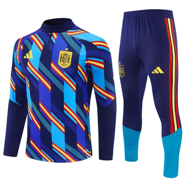 Španjolska Trening sweatshirt i hlače komplet Četvrtina Zip 2026/27 Plava Španjolska Trening sweatshirt i hlače komplet Četvrtina Zip 2026/27 Plava