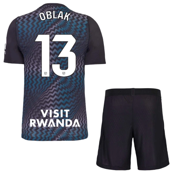 Dječji Atlético Madrid Jan Oblak 13 Golman Dres i šorc 2026/27 Crna Dječji Atlético Madrid Jan Oblak 13 Golman Dres i šorc 2026/27 Crna